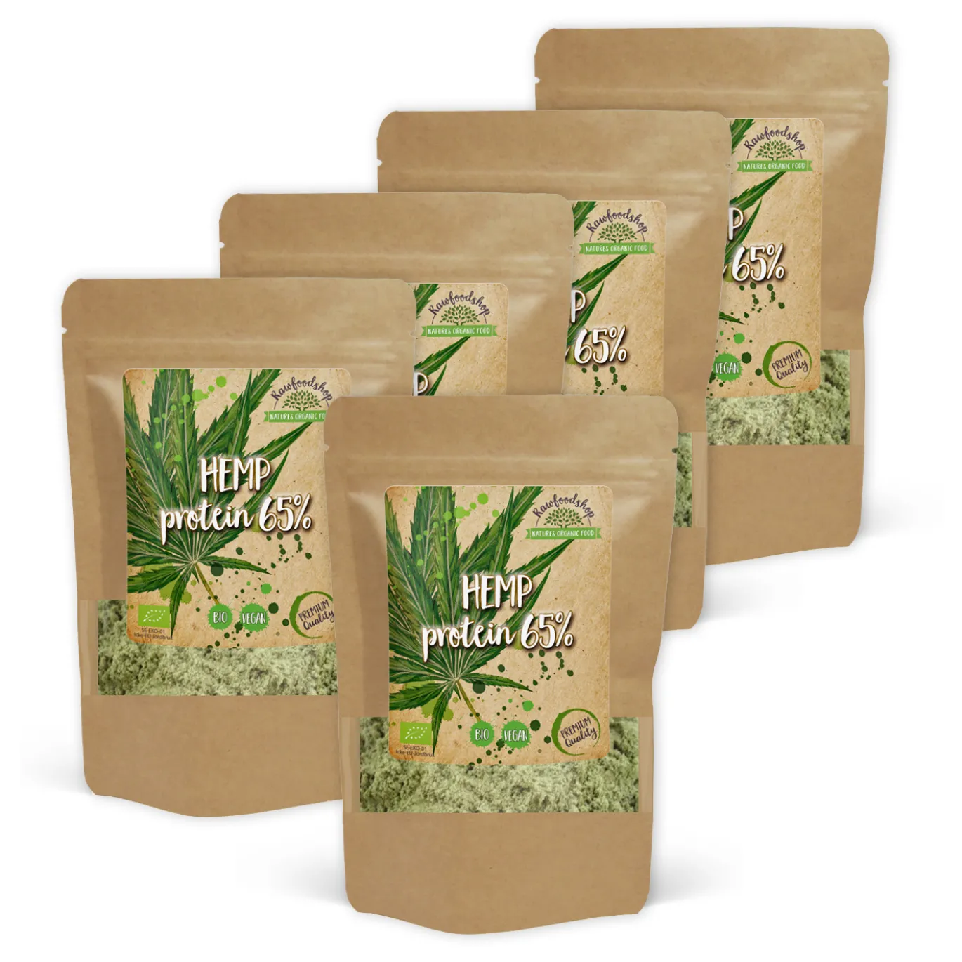 Hampaprotein 65% EKO 1kg x 5 paket