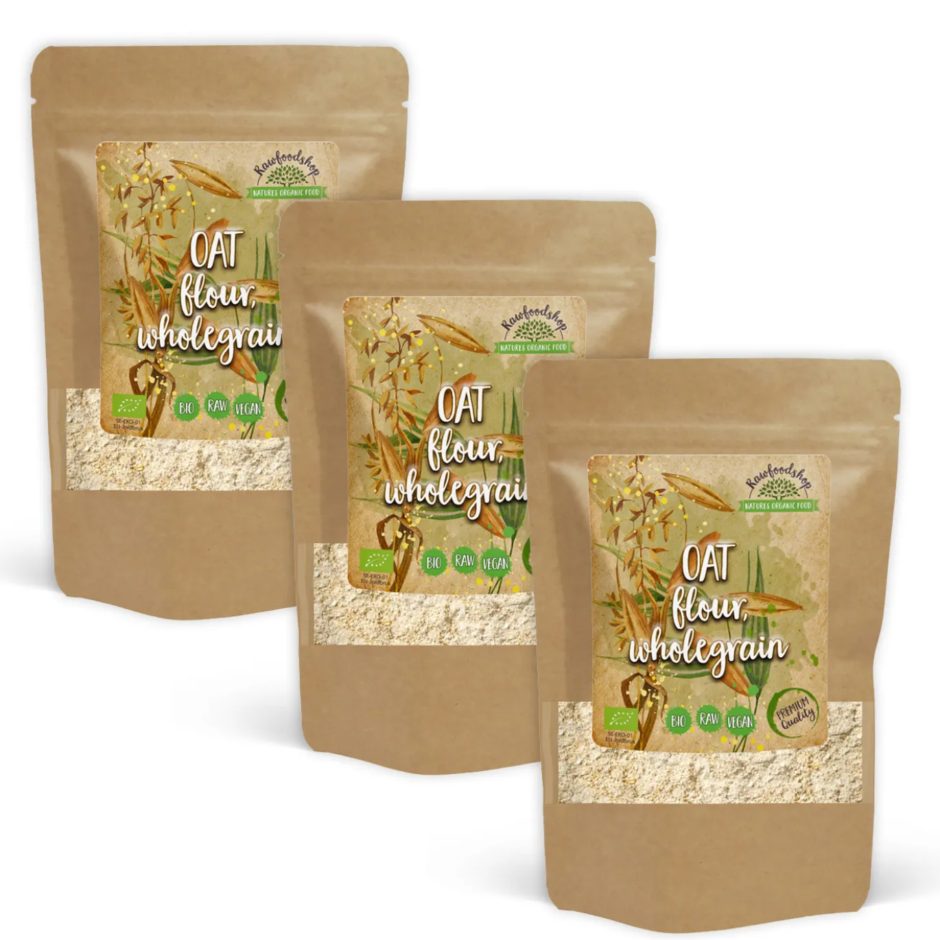 Havremjöl Fullkorn EKO 500g x 3 paket