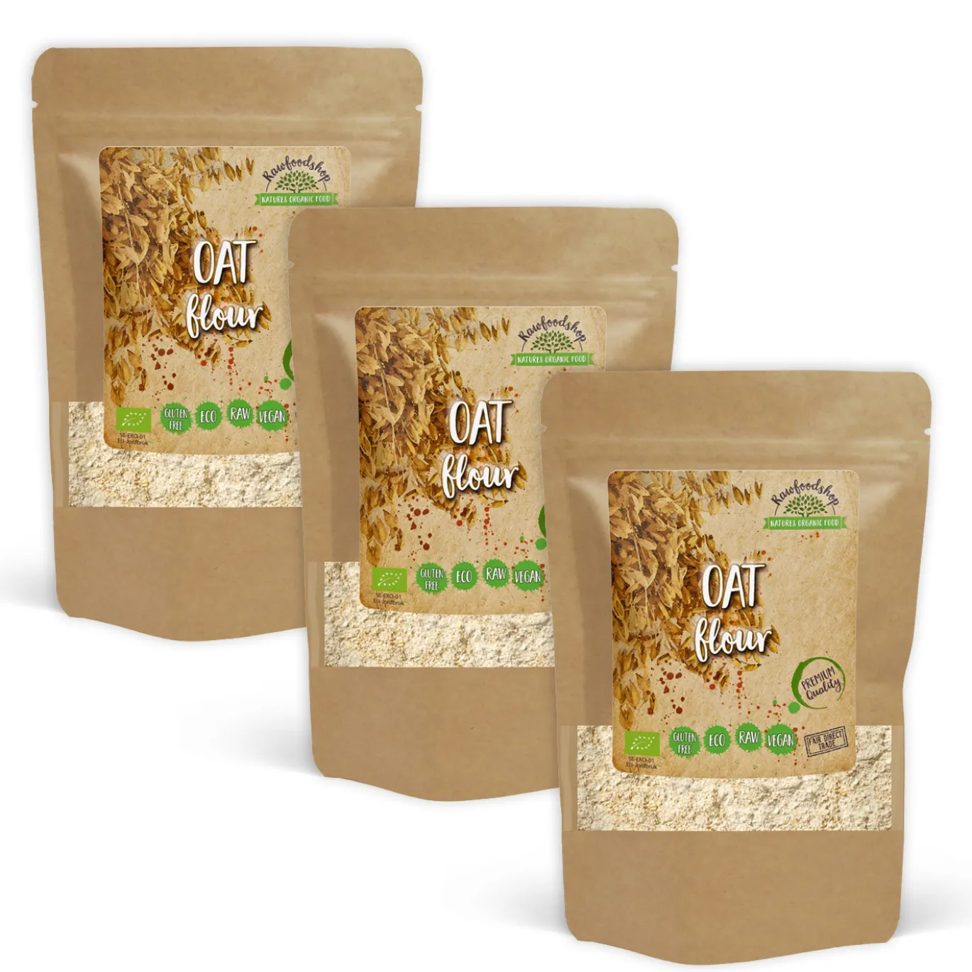Havremjöl Glutenfritt EKO 500g x 3 paket