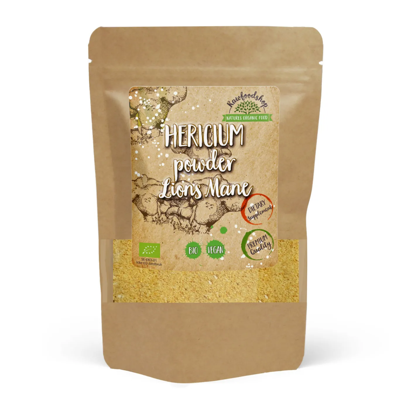 Hericium Pulver/Lion's Mane EKO 125g