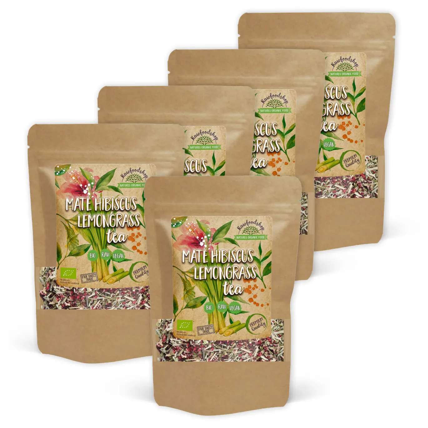 Hibiskus Citrongräs Maté Te EKO 70g x 5 paket