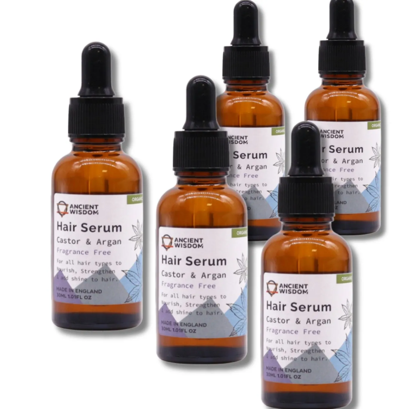 Hårserum Oparfymerad EKO 30ml x 5 flaskor