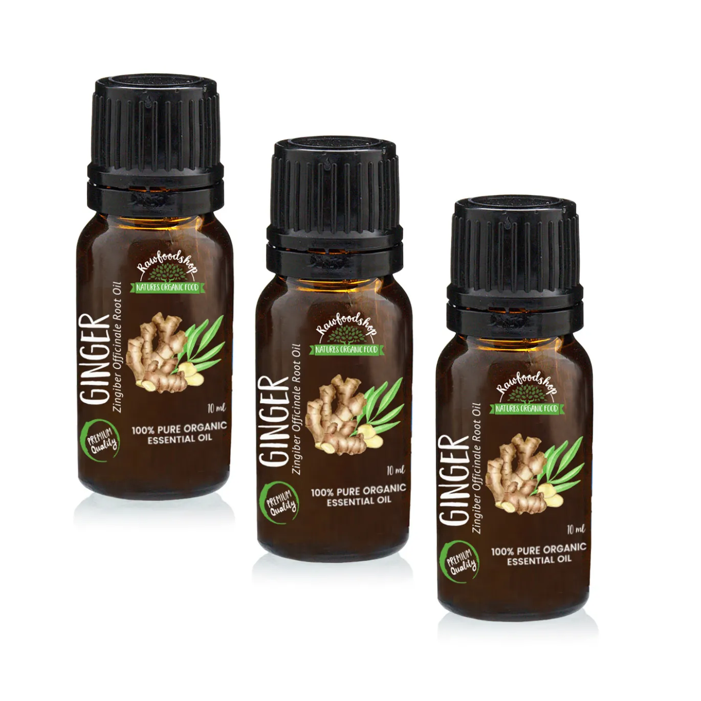 Ingefära Eterisk Olja EKO 10ml x 3 flaskor