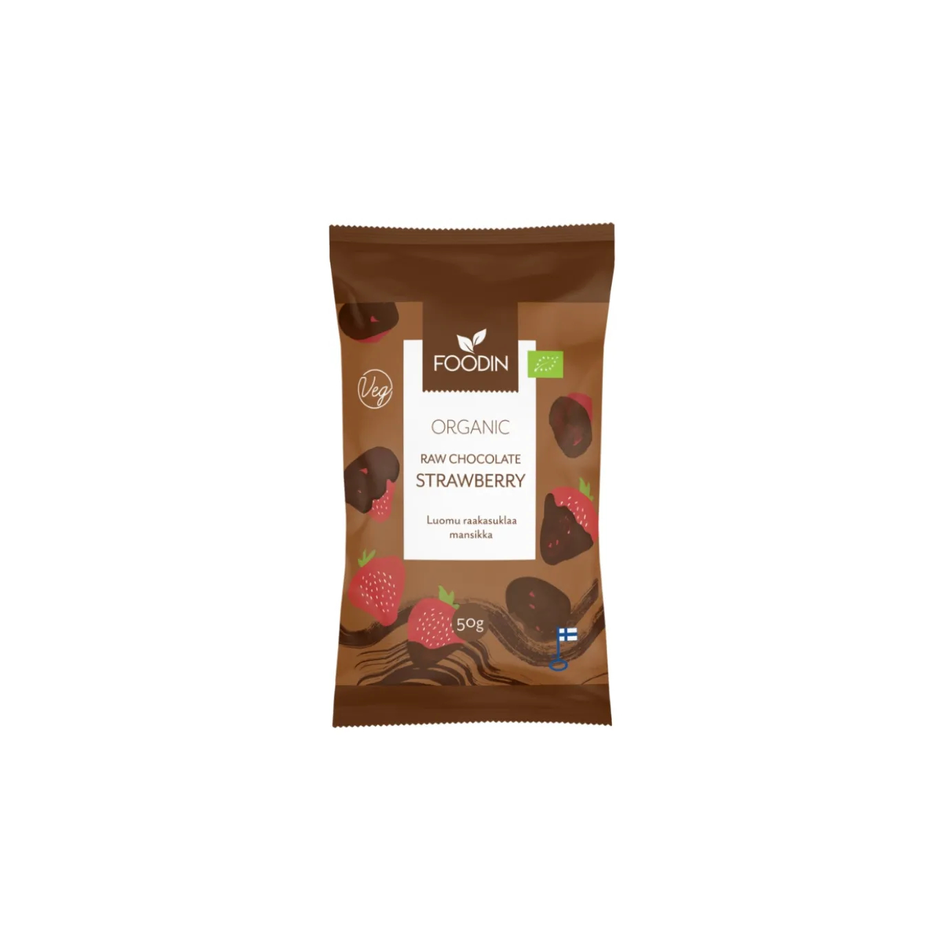 Jordgubbar i Råchoklad EKO 50g