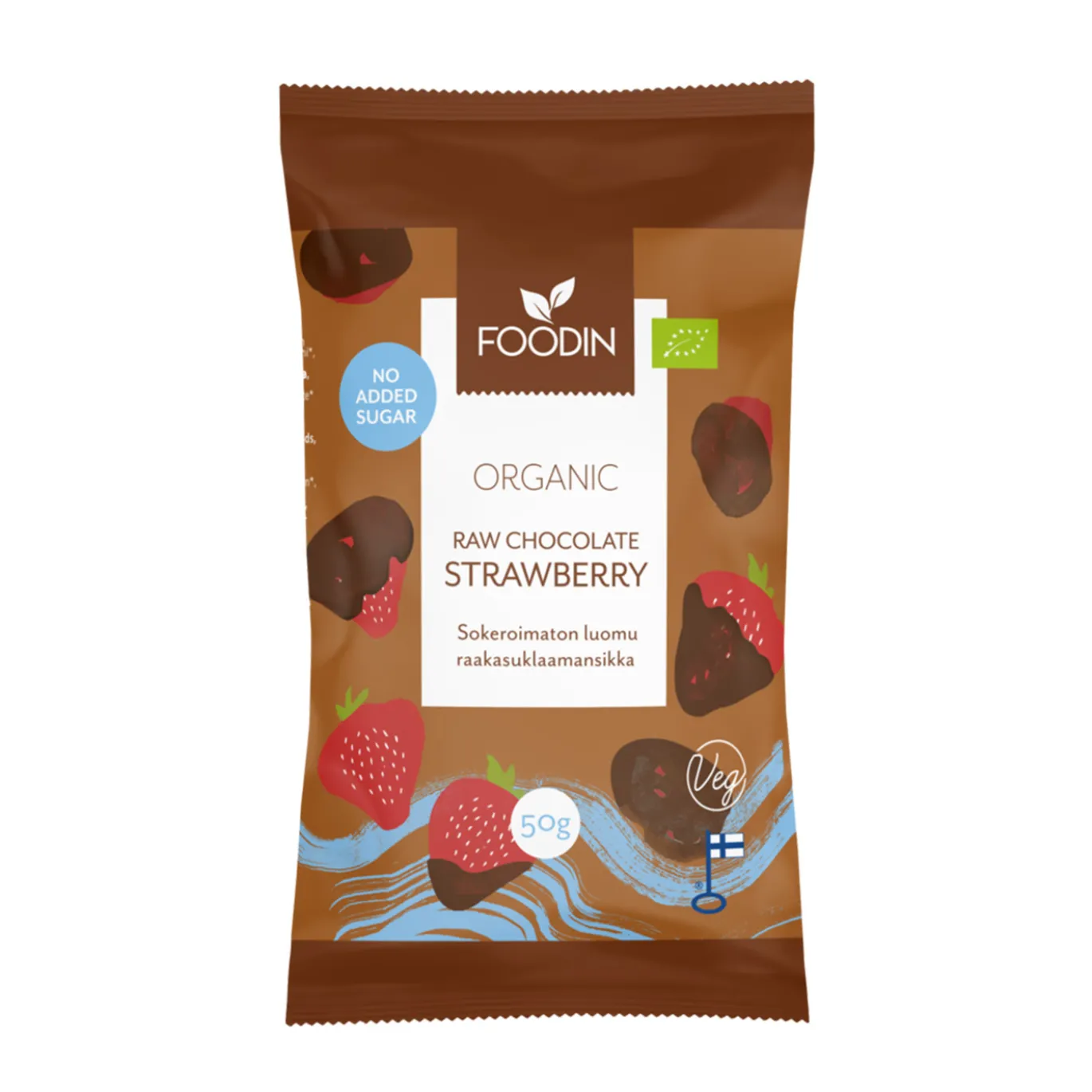 Jordgubbar i Råchoklad utan tillsatt socker EKO 50g