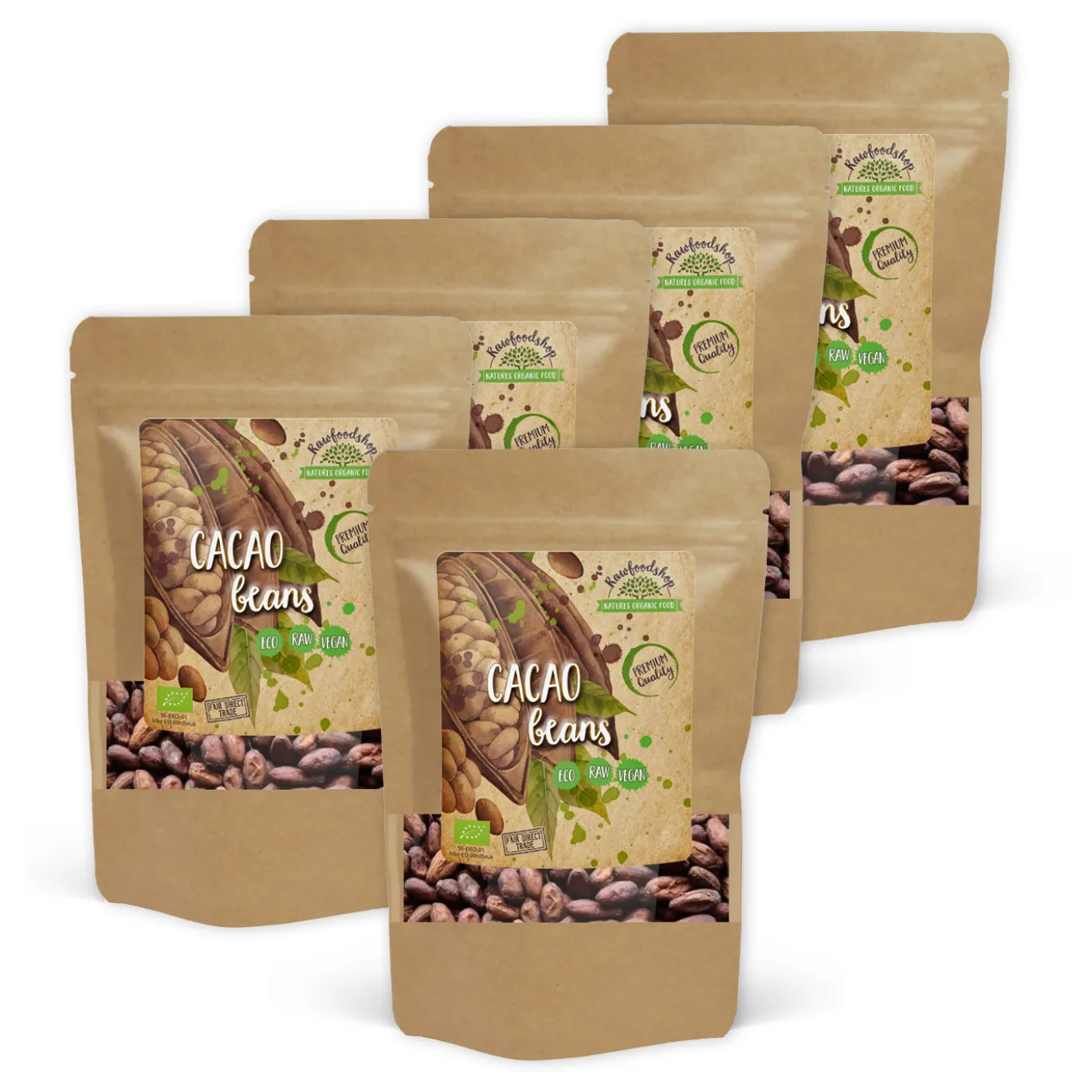 Kakaobönor EKO 500g x 5 paket
