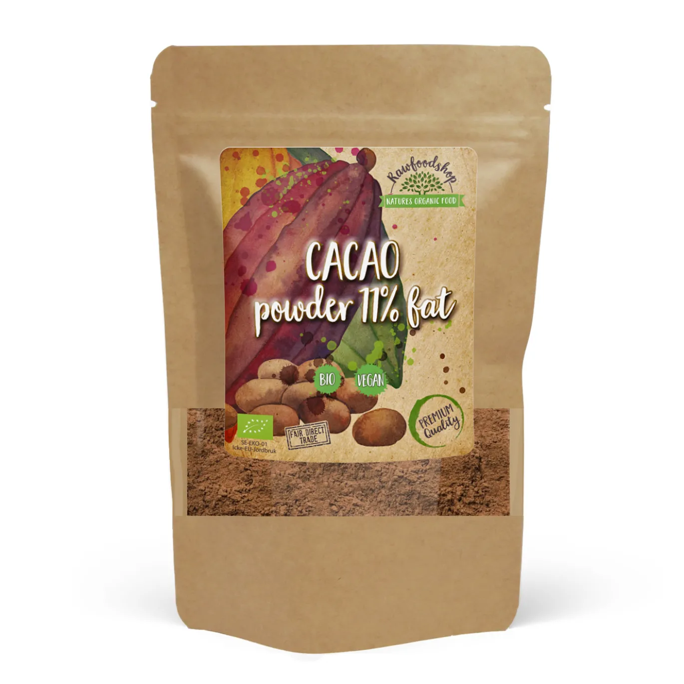 Kakaopulver 11% EKO 500g