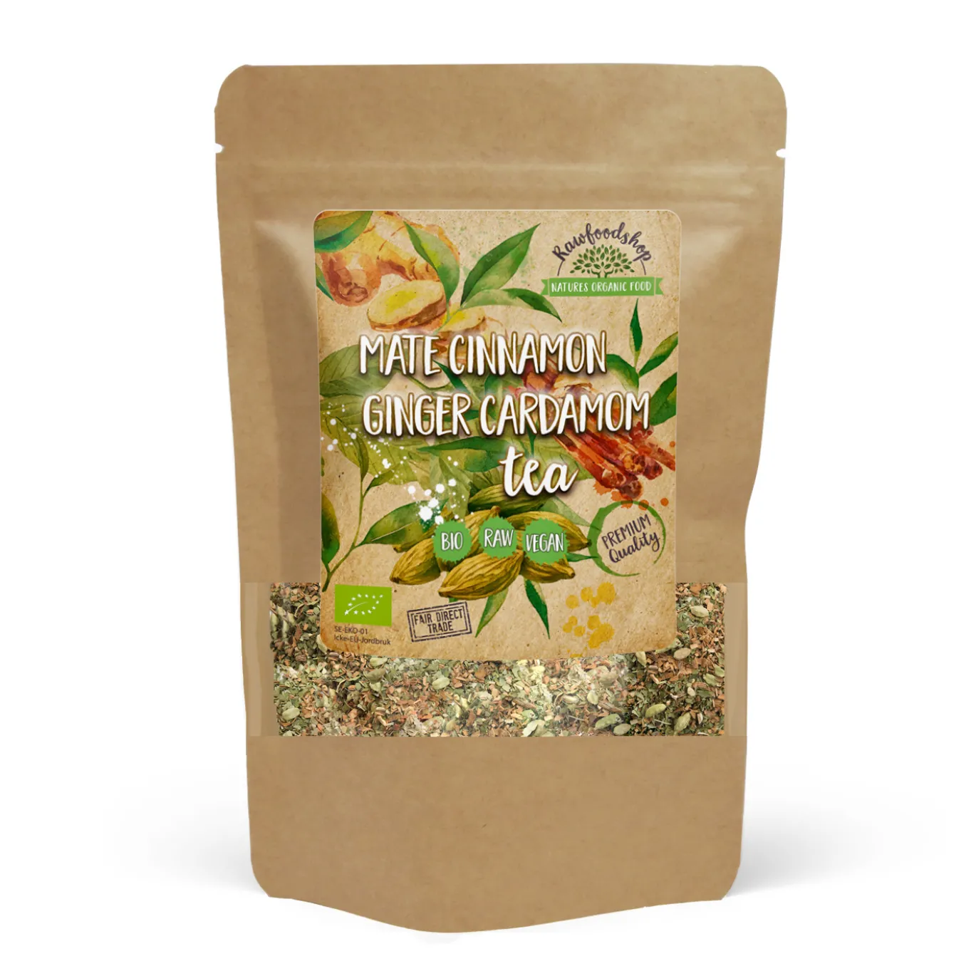 Kanel Ingefära Kardemumma Maté Te EKO 70g