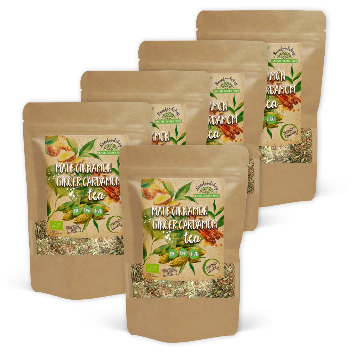 Kanel Ingefära Kardemumma Maté Te EKO 70g x 5 paket