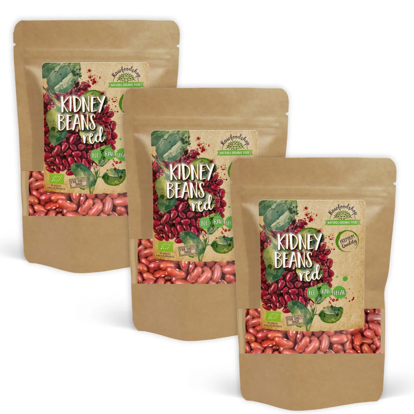 Kidneybönor Röda EKO 1kg x 3 paket
