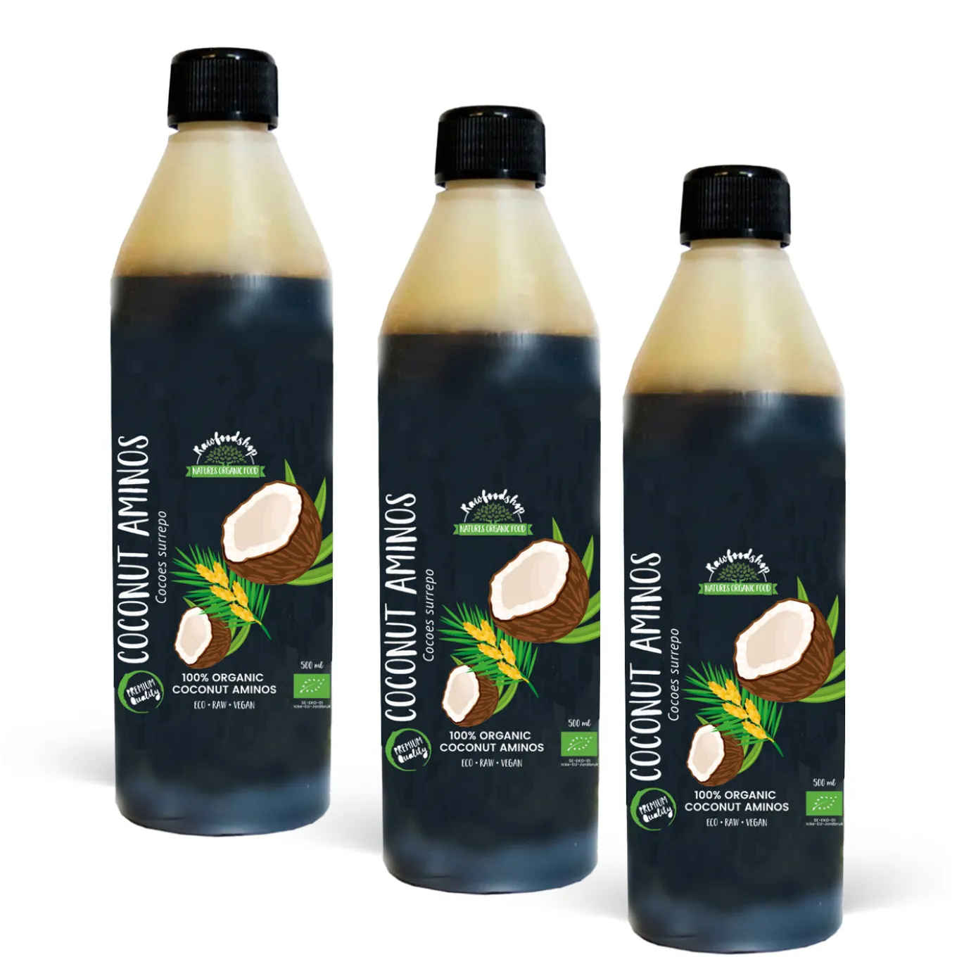 Kokos Aminos EKO 500ml x 3 flaskor