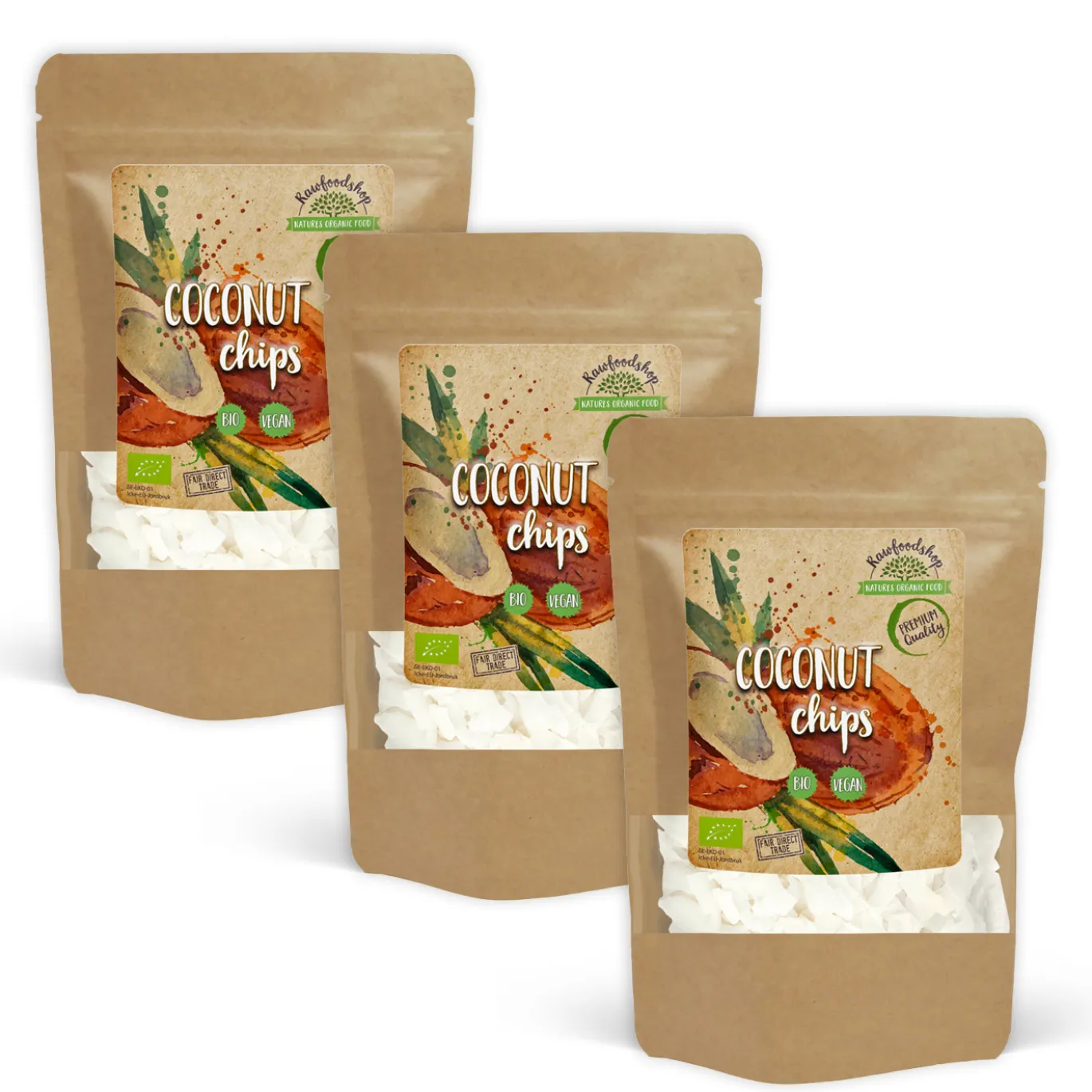 Kokoschips Premium EKO 200g x 3 paket