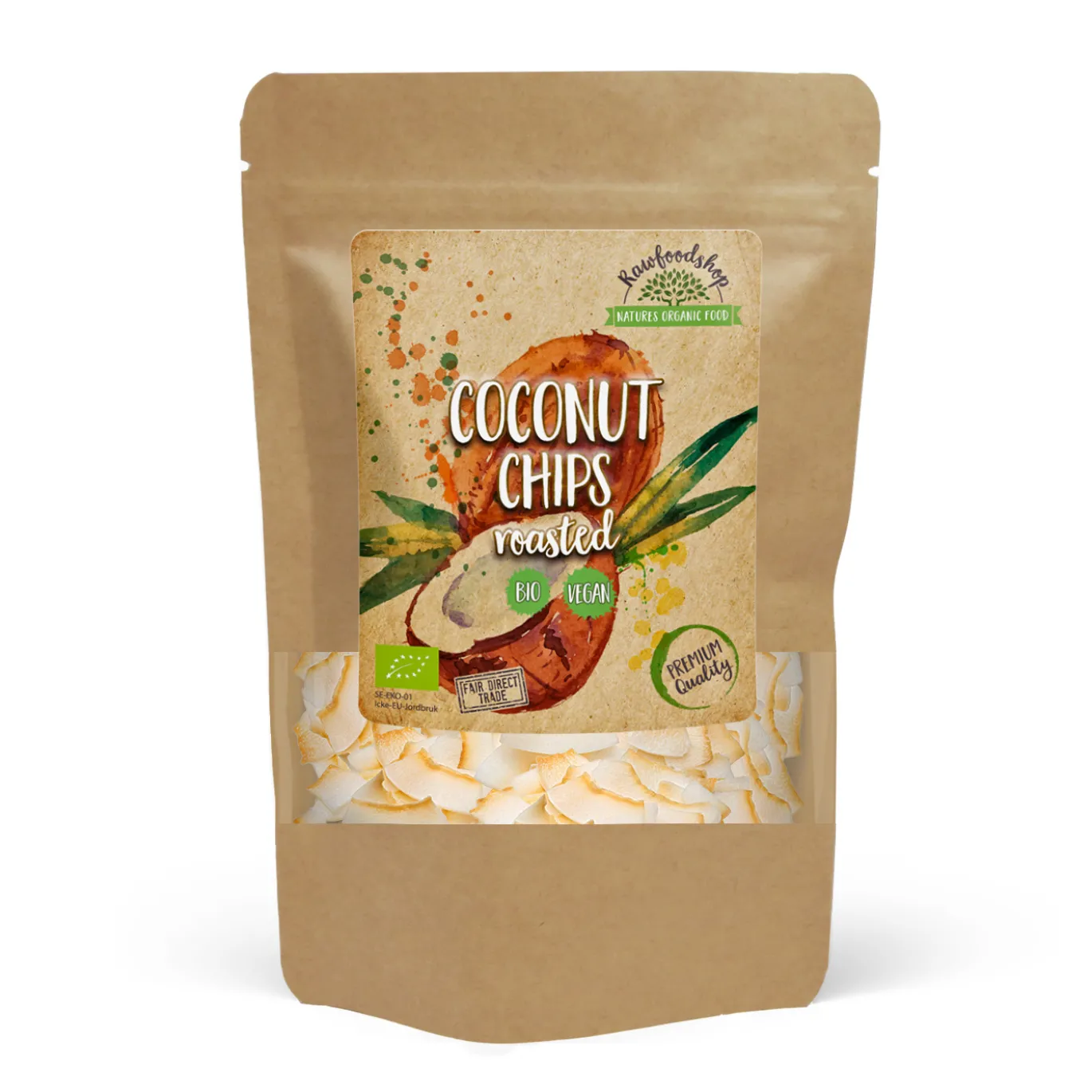 Kokoschips Premium Rostade EKO 200g