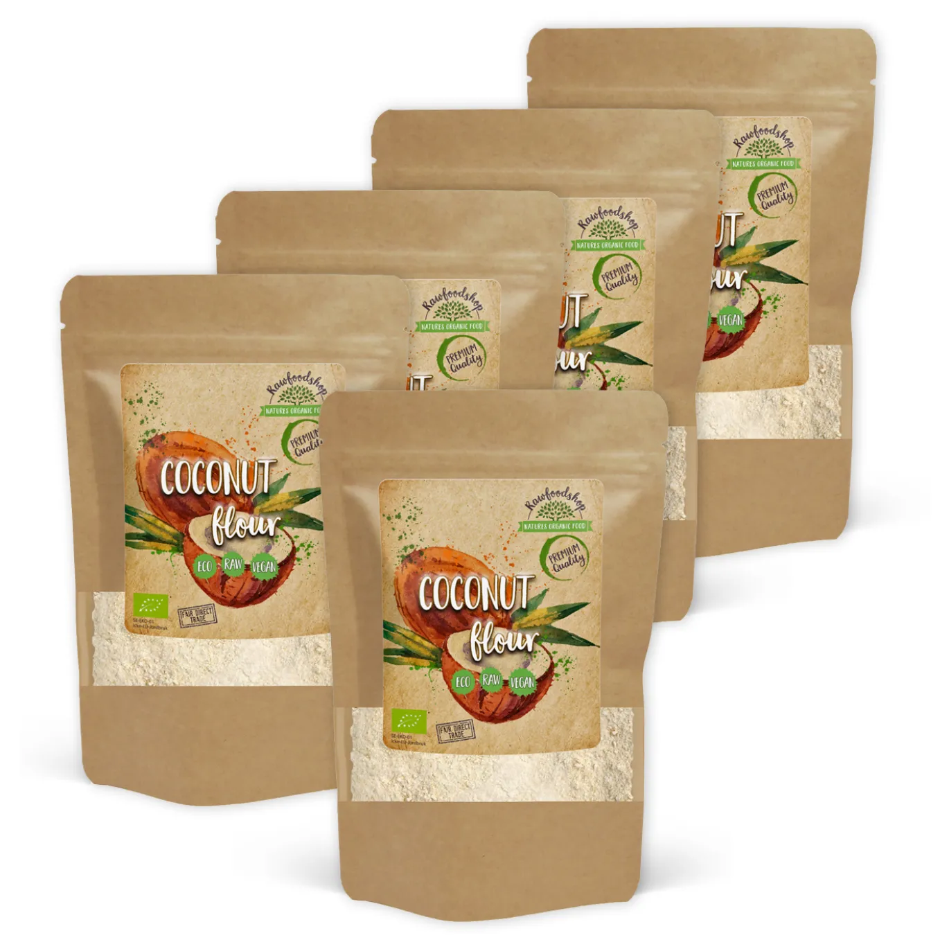 Kokosmjöl Premium RAW EKO 1kg x 5 paket
