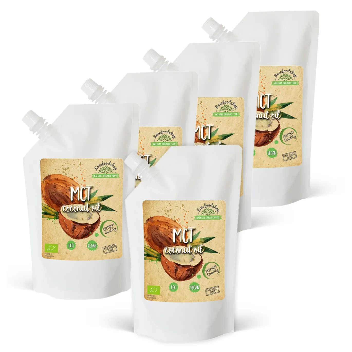 Kokosolja MCT EKO 500ml x 5 paket