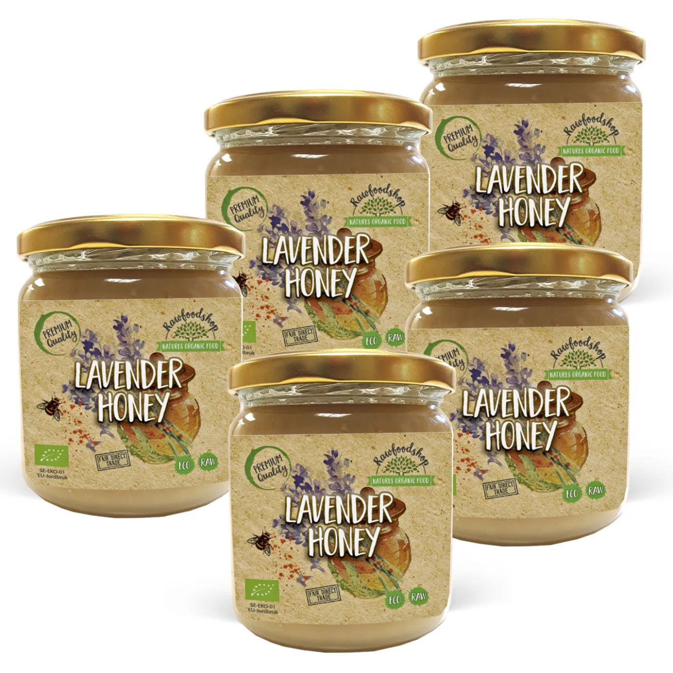 Lavendelhonung EKO 500g x 5 burkar