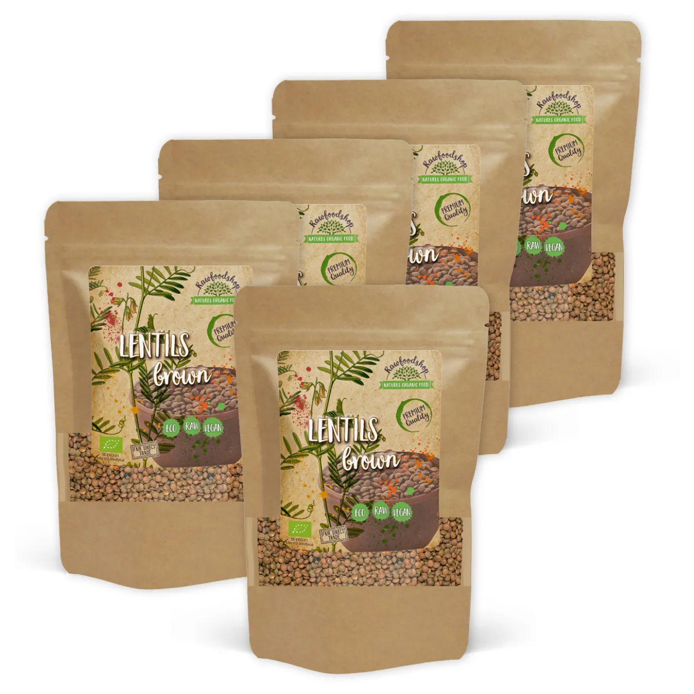Linser Bruna EKO 500g x 5 paket