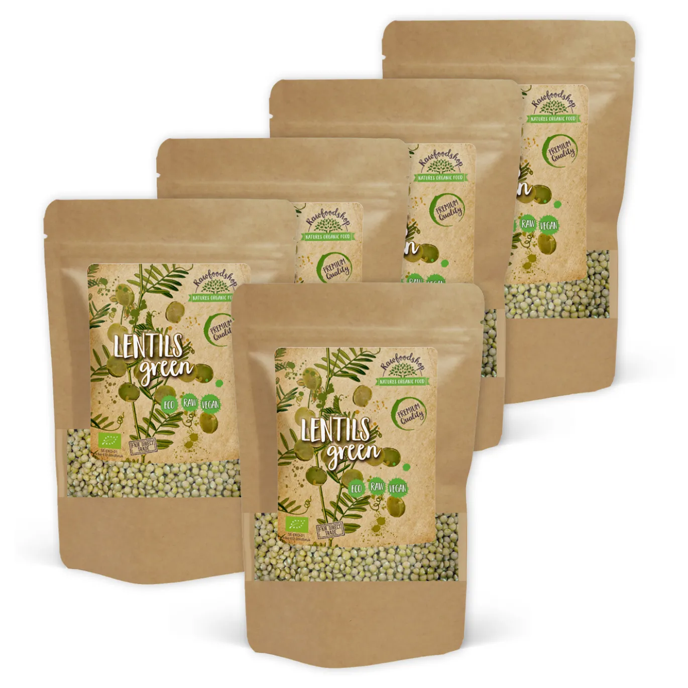 Linser Gröna EKO 1kg x 5 paket