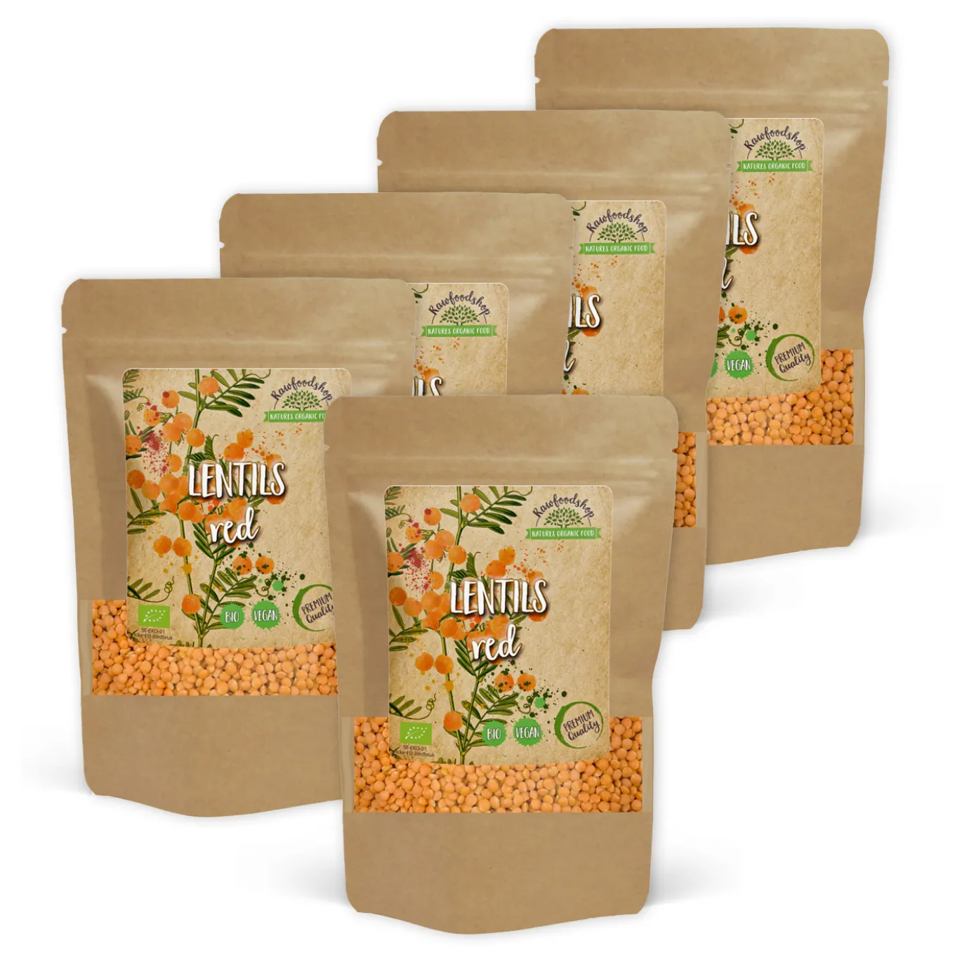 Linser Röda EKO 500g x 5 paket