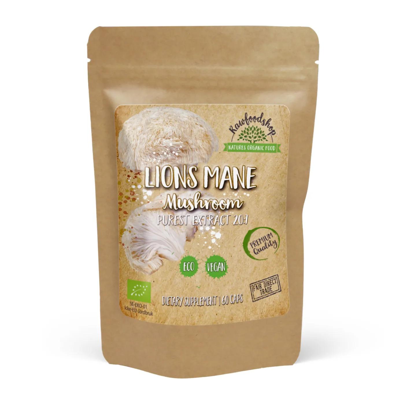 Lions Mane Extract EKO 400mg 60 kapslar