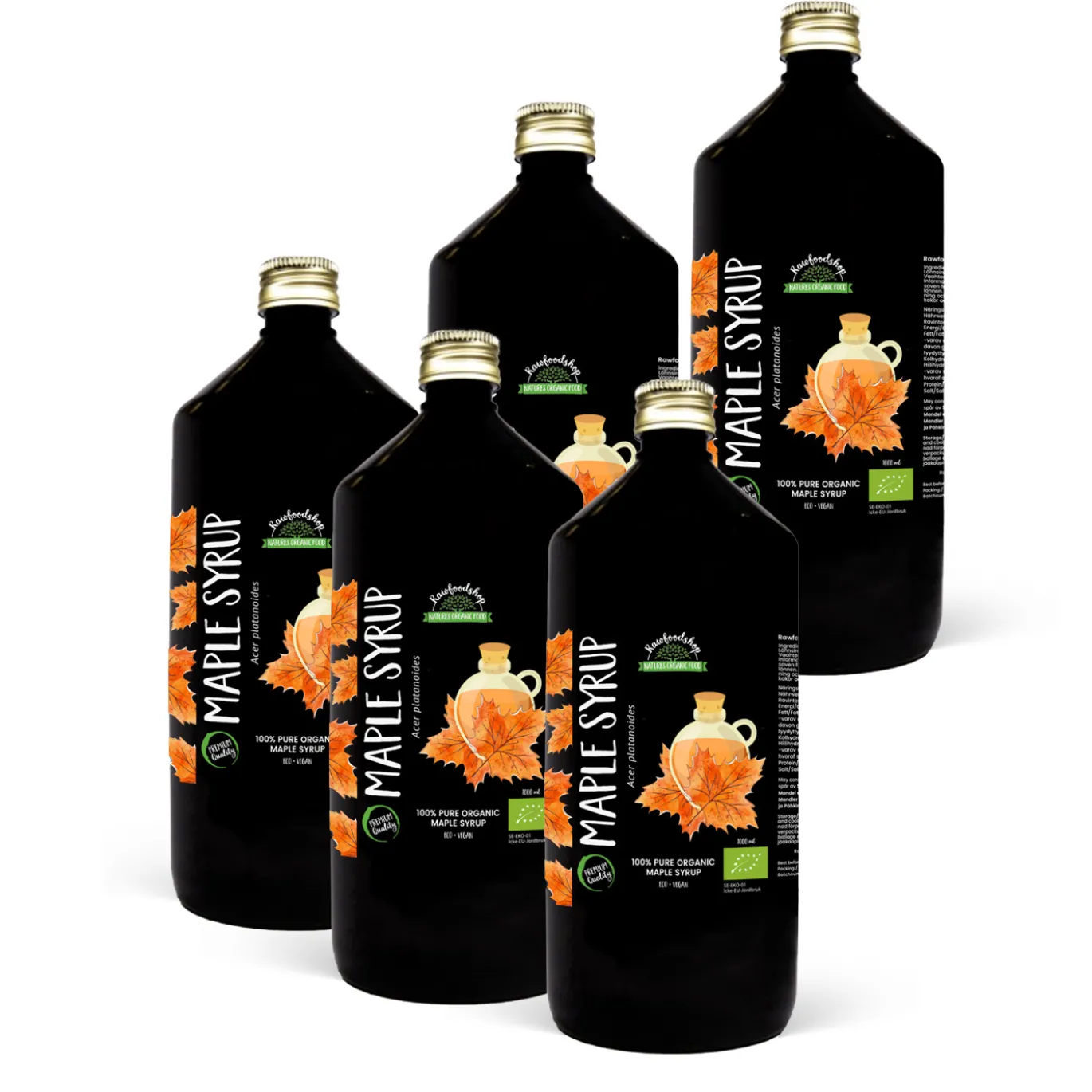 Lönnsirap EKO 1L x 5 flaskor