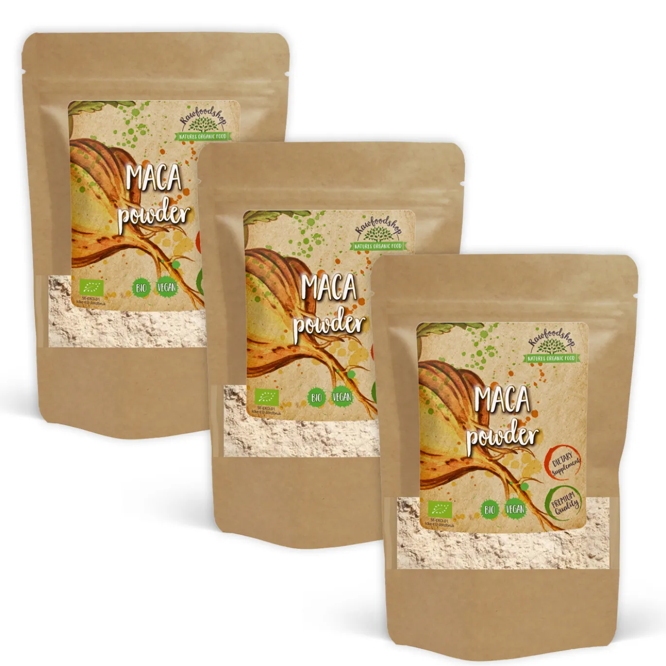 Maca Pulver EKO 1kg x 3 paket