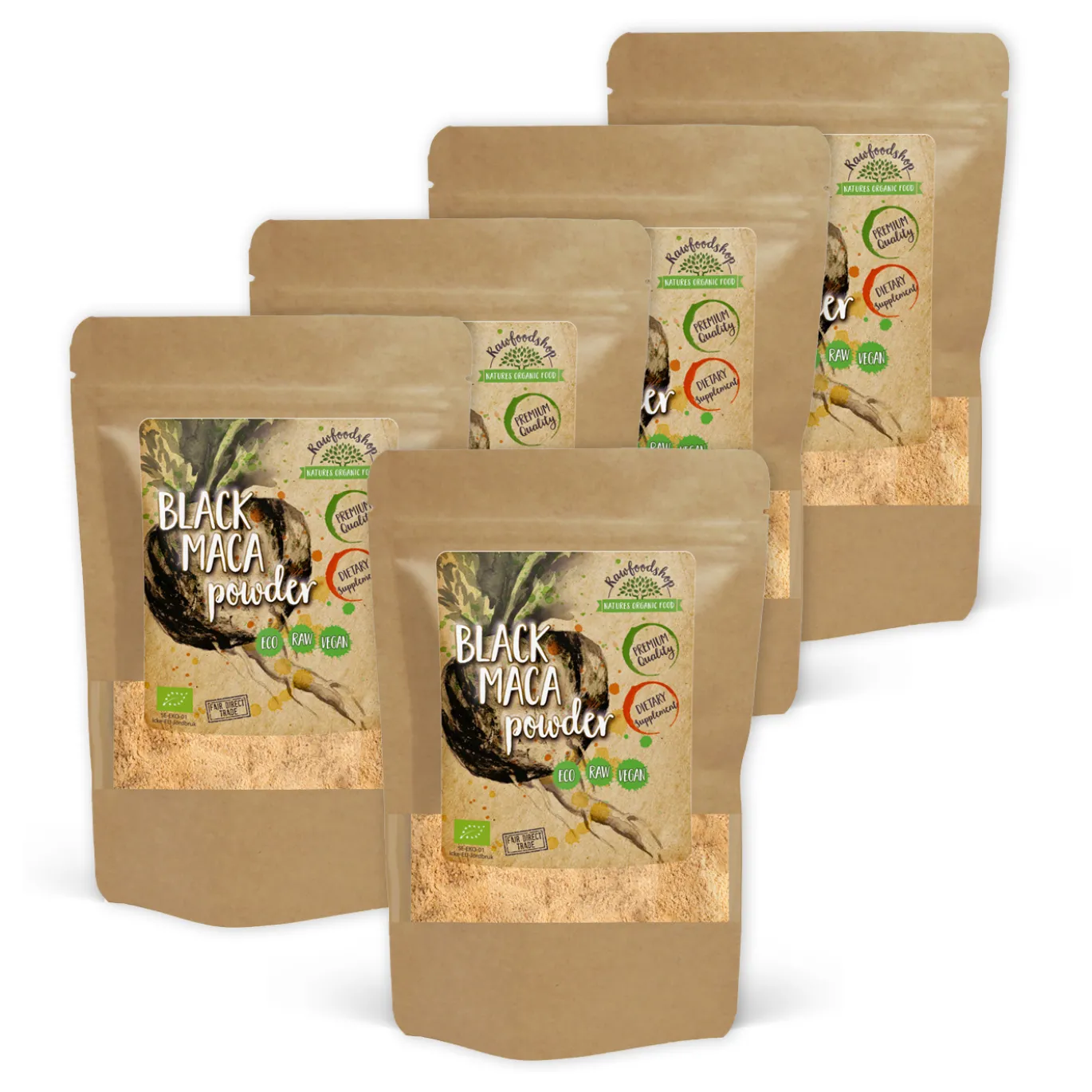 Maca Pulver Svart EKO 250g x 5 paket