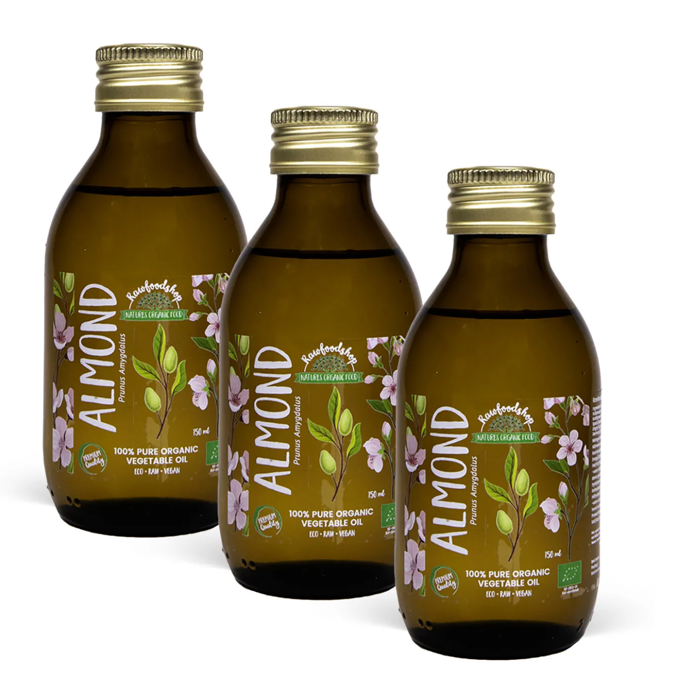 Mandelolja kallpressad EKO 150ml x 3 flaskor