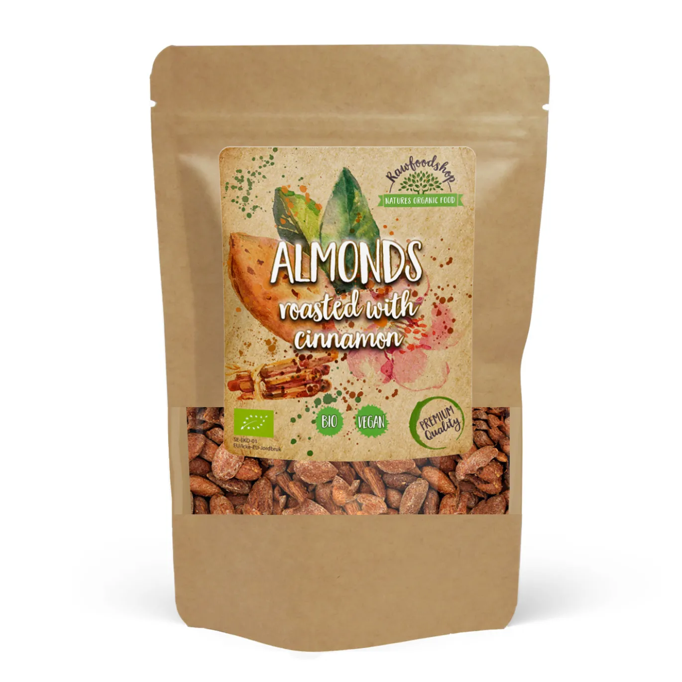 Mandel Rostade med Kanel EKO 500g