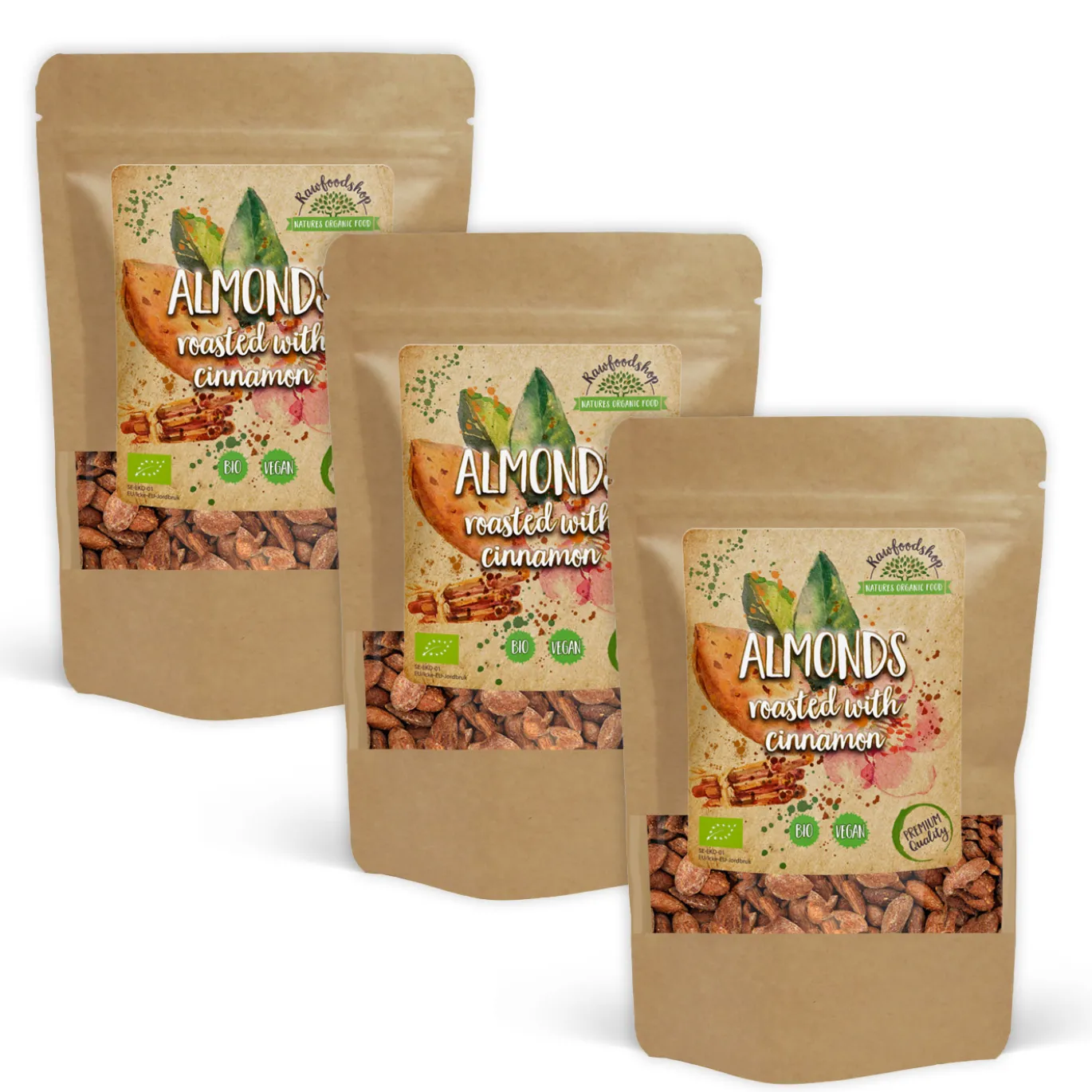 Mandel Rostade med Kanel EKO 500g x 3 paket