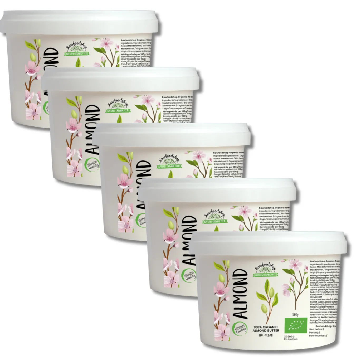 Mandelsmör Rostad EKO 500g x 5 paket