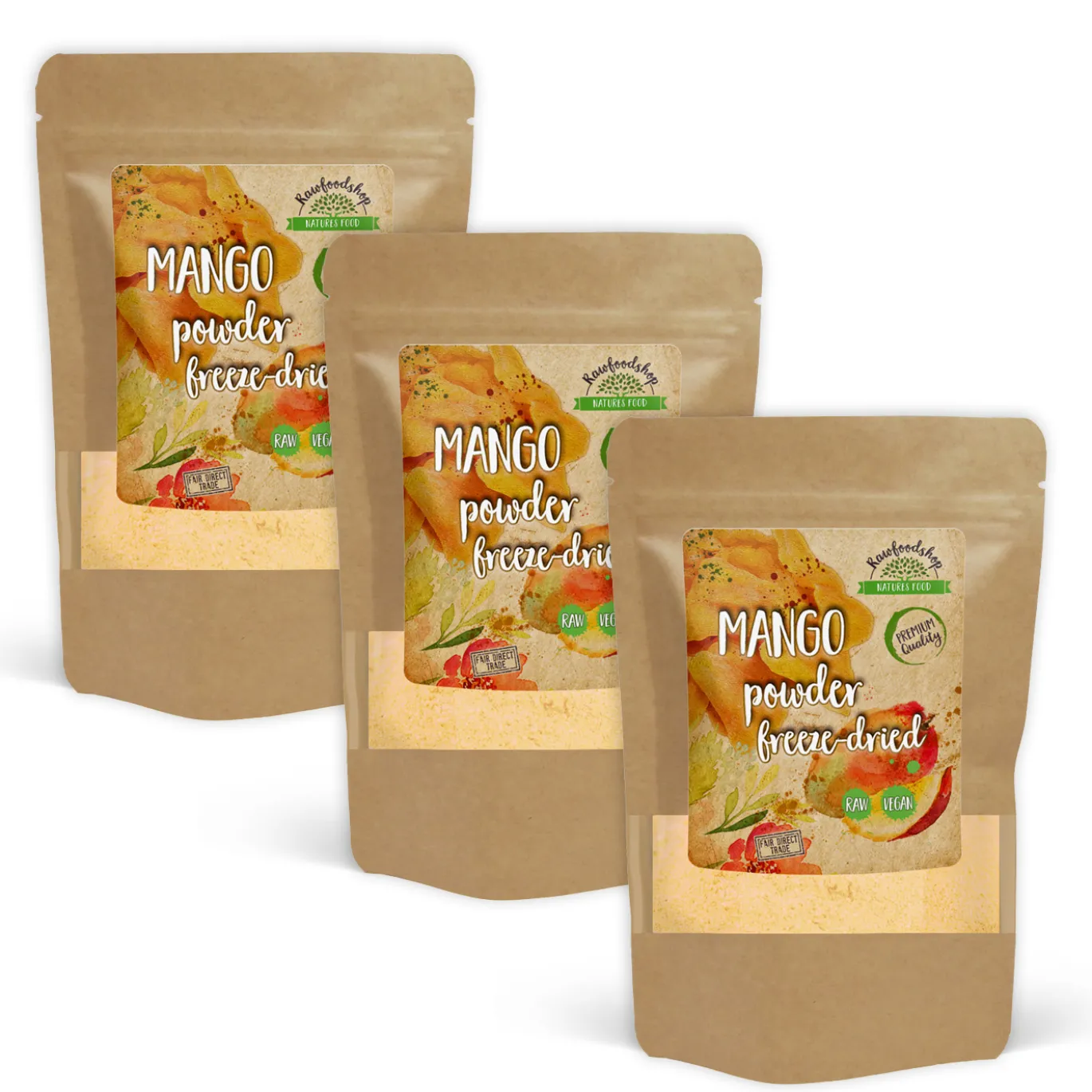 Mangopulver Frystorkad 125g x 3 paket