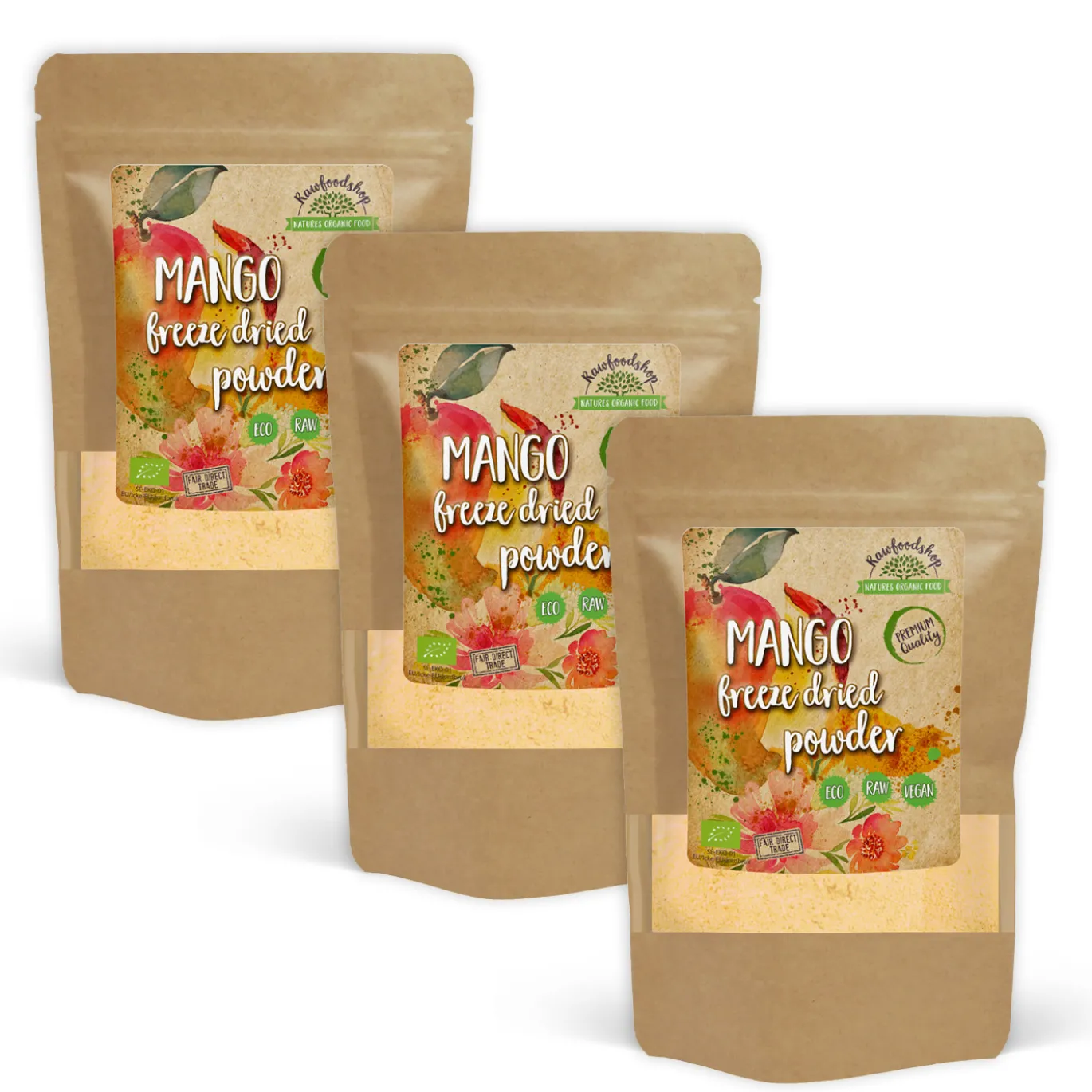 Mangopulver Frystorkat EKO 100g x 3 paket