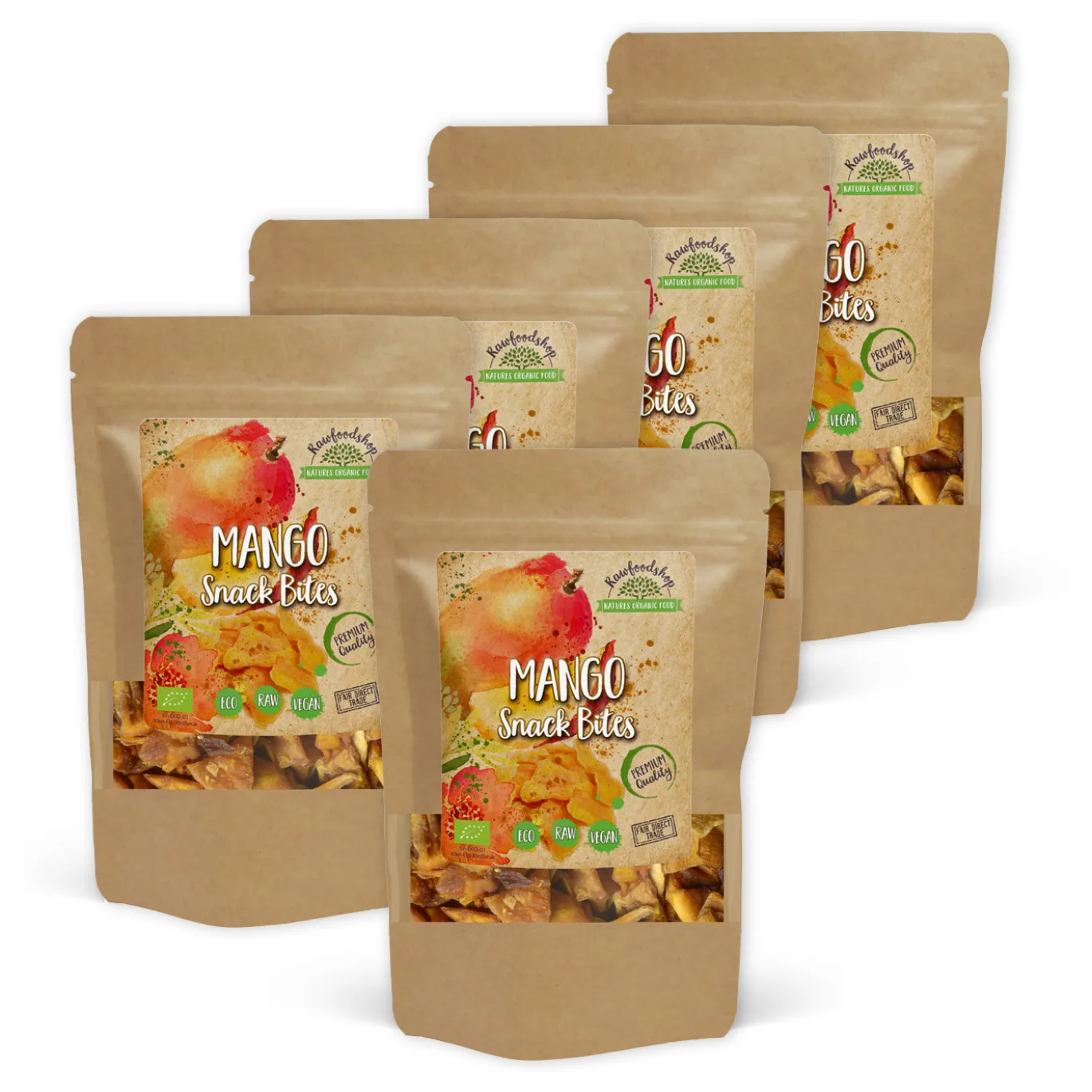 Mango Snacksbitar EKO 100g x 5 paket