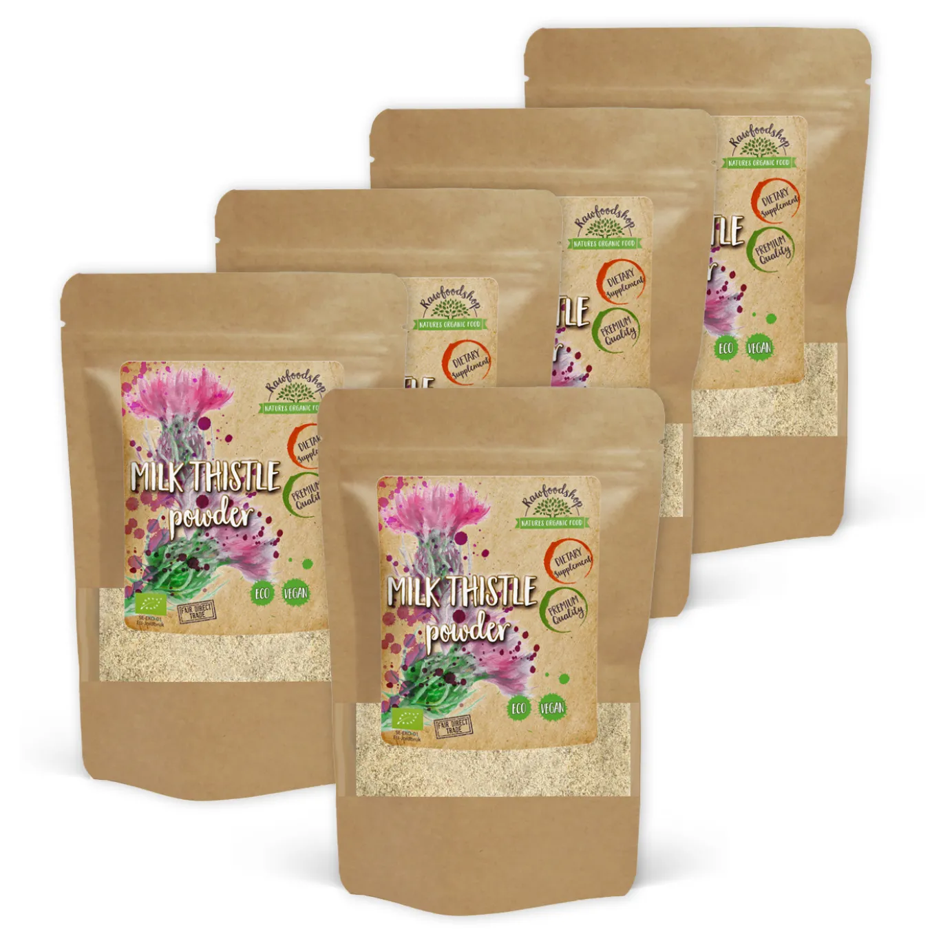 Milk Thistle Pulver EKO 125g x 5 paket