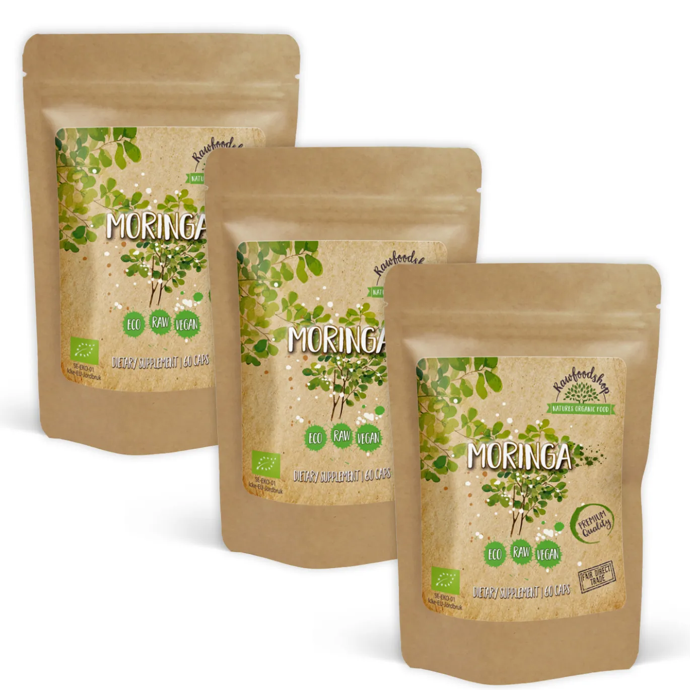 Moringa EKO 500mg 60 Kapslar x 3 paket
