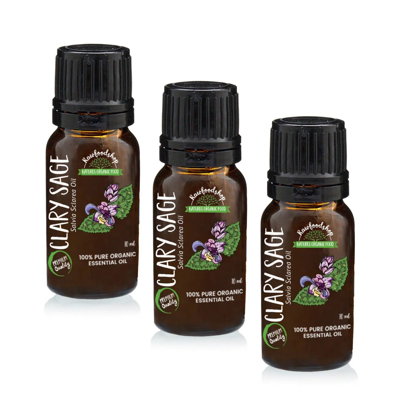 Muskatellsalvia Eterisk Olja EKO 10ml x 3 flaskor