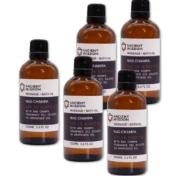 Nag Champa Massageolja 100ml x 5 flaskor