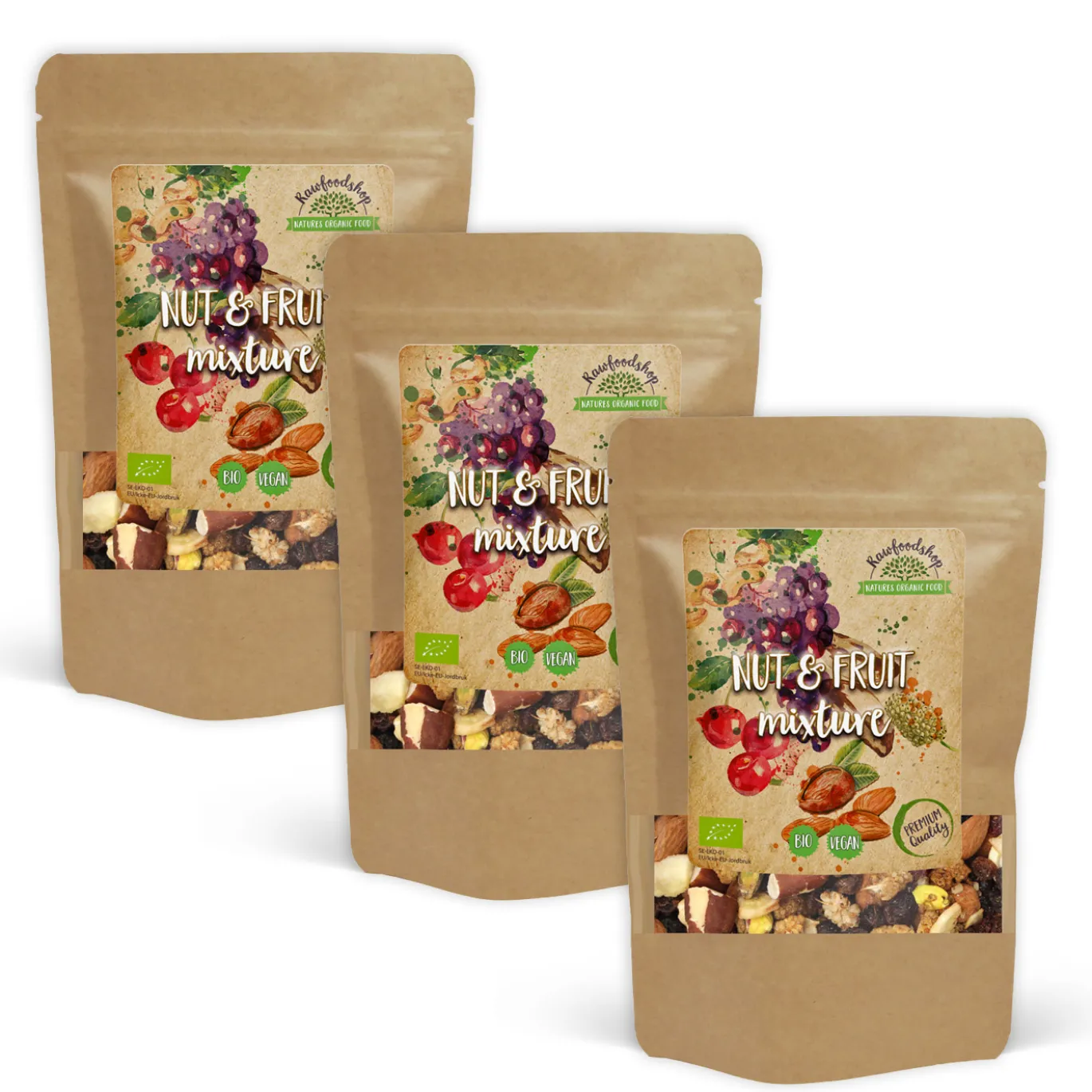 Nöt & Fruktmix EKO 250g x 3 paket