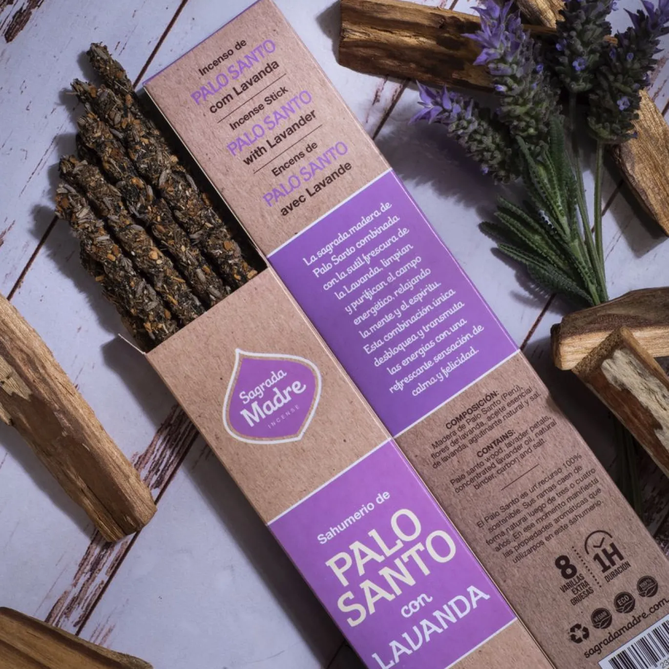 Palo Santo & Lavendel Rökelsepinnar 8st