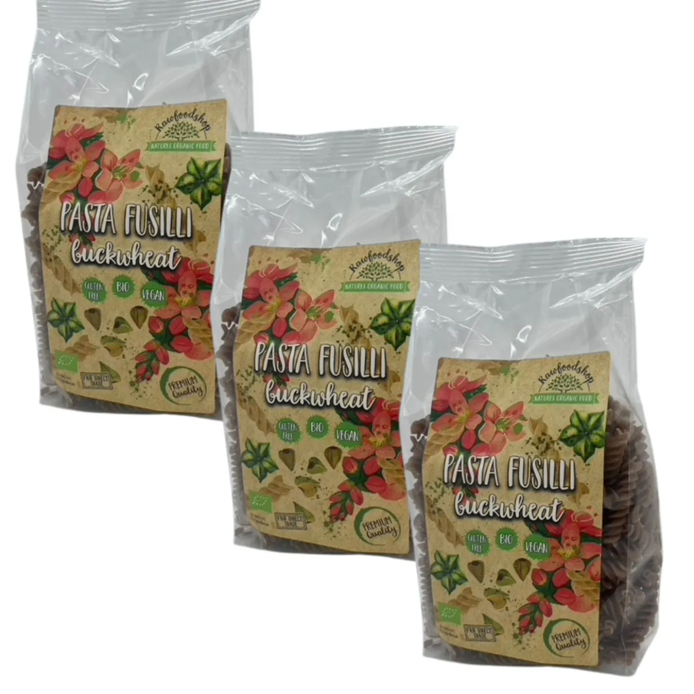 Pasta Bovete Fusilli EKO 1kg x 3 paket