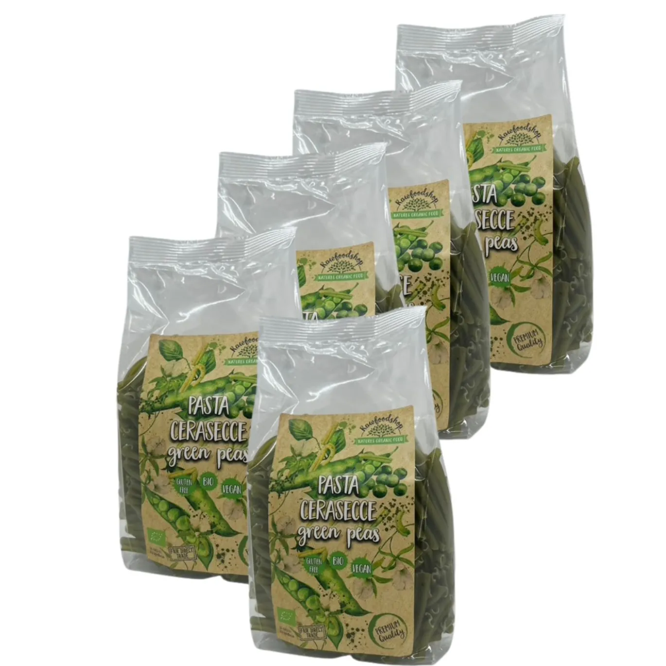 Pasta Gröna Ärtor Casarecce EKO 1kg x 5 paket