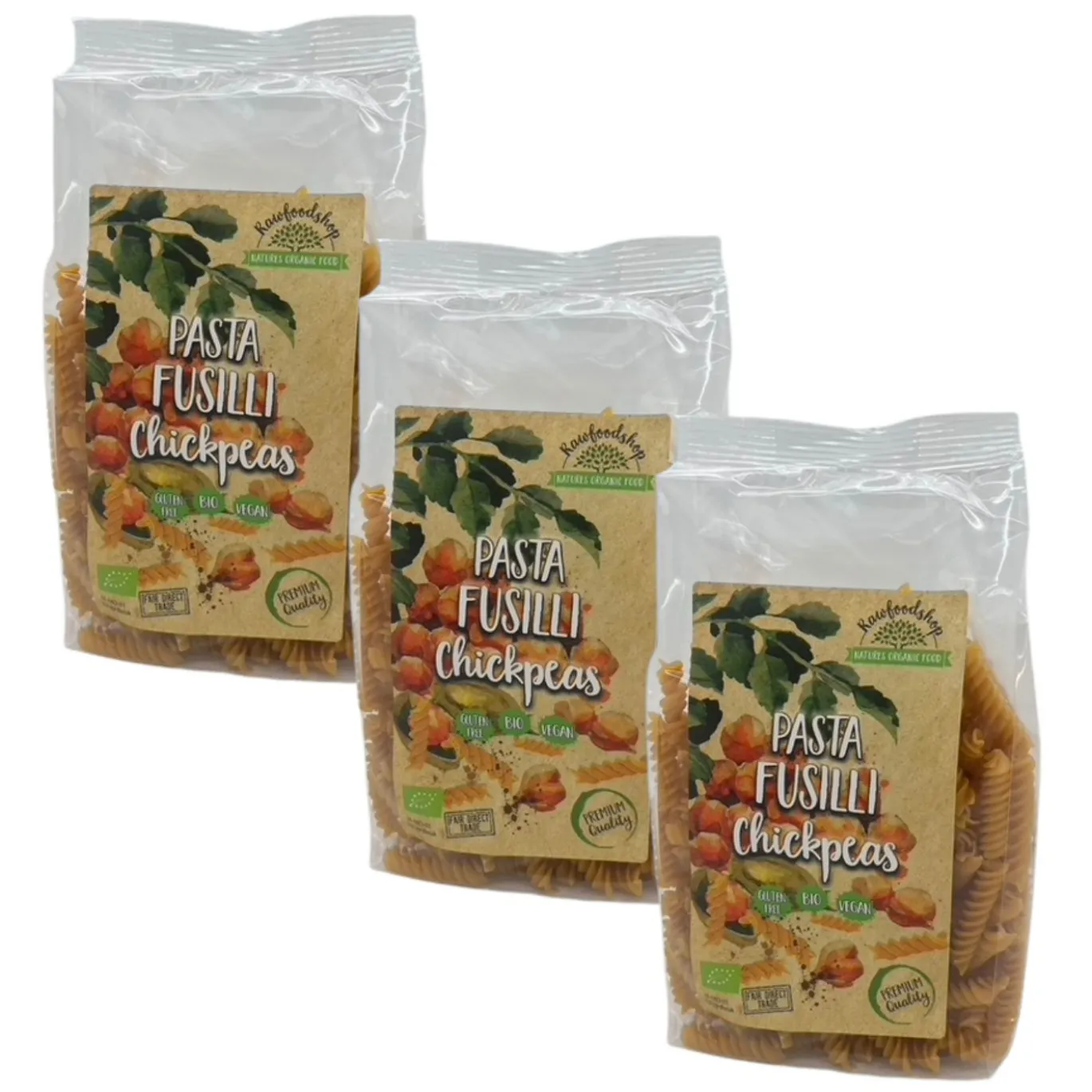 Pasta Kikärtor Fusilli EKO 1kg x 3 paket