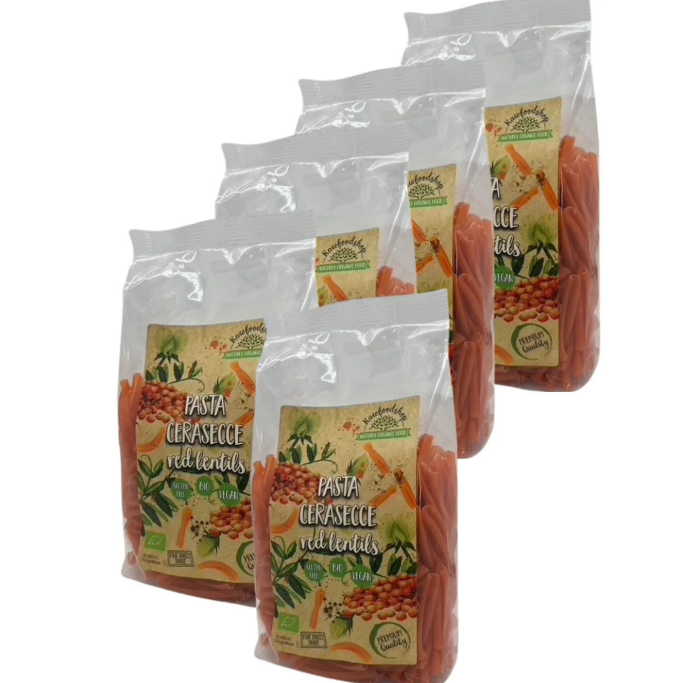 Pasta Röda Linser Casarecce EKO 250g x 5 paket
