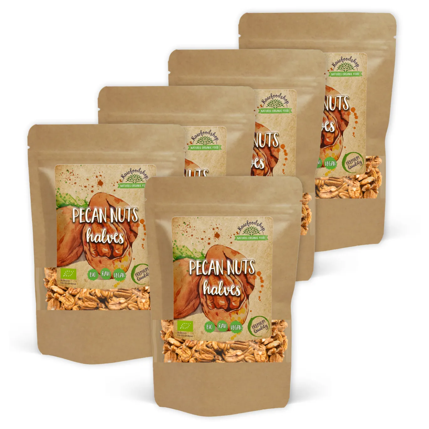 Pekannötter Premium RAW EKO 250g x 5 paket