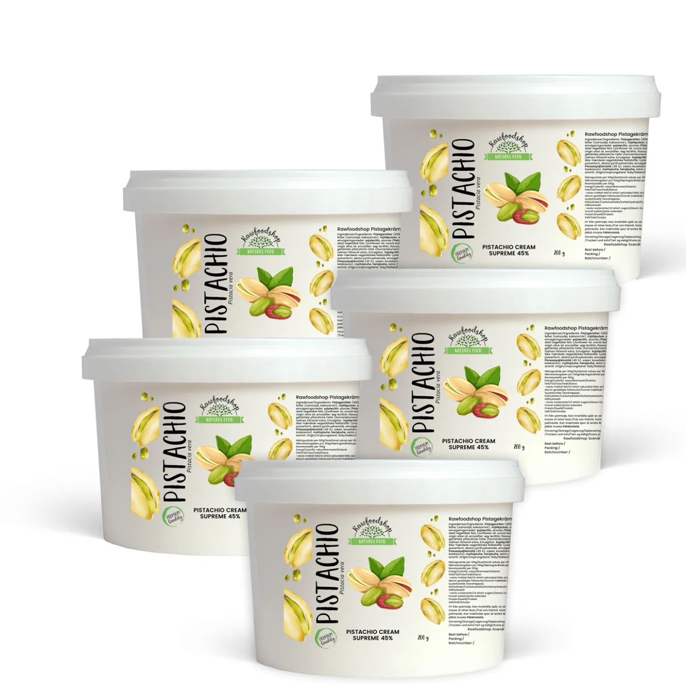 Pistagekräm Supreme 45% 500g x 5 burkar