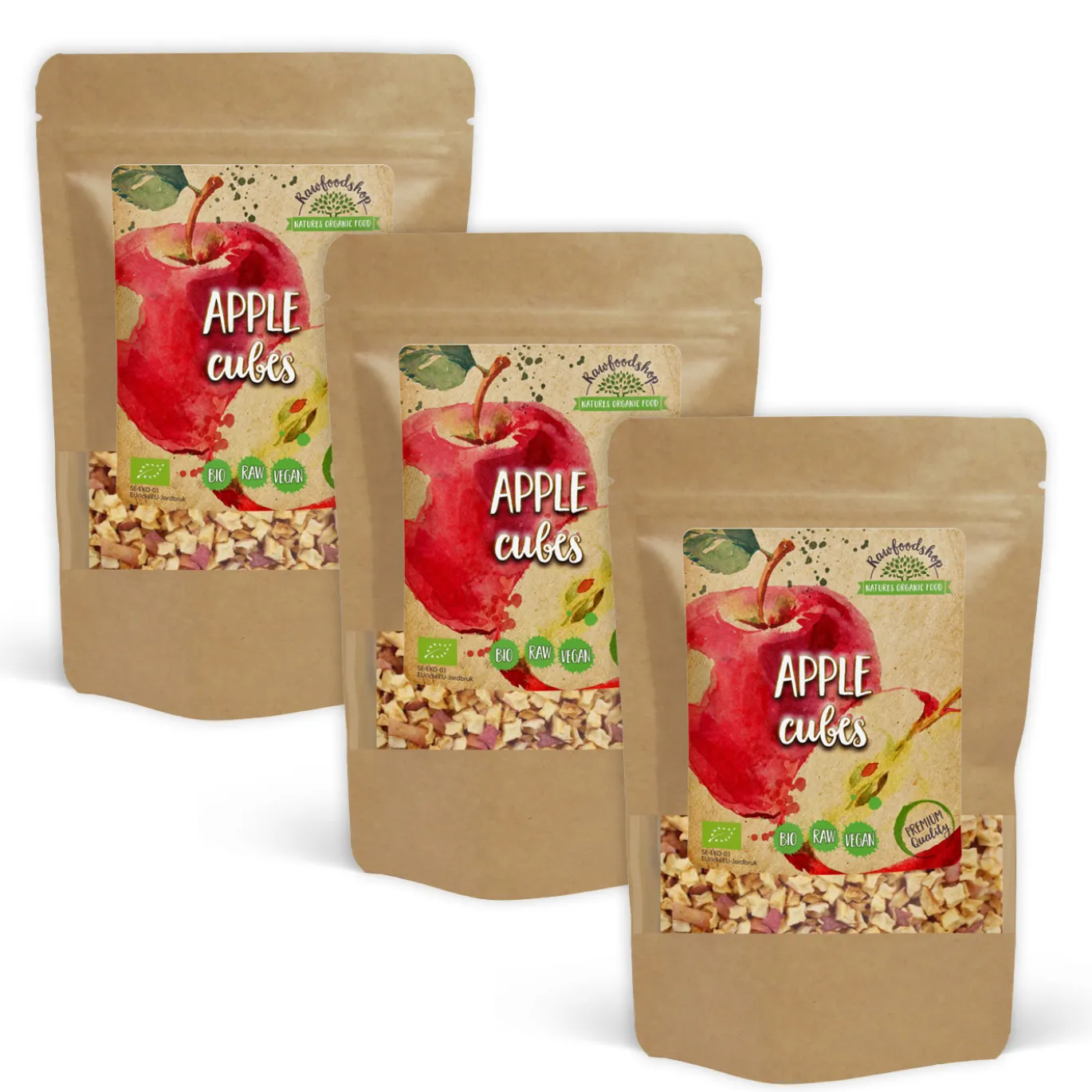 Äpplekuber EKO 100g x 3 paket