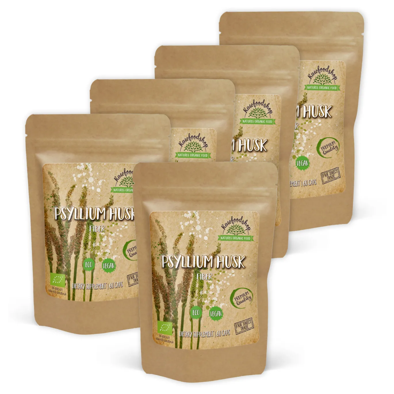 Psyllium EKO 500mg 60 kapslar x 5 paket