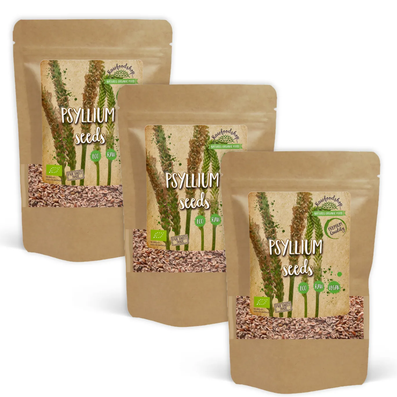 Psyllium Frön EKO 300g x 3 paket