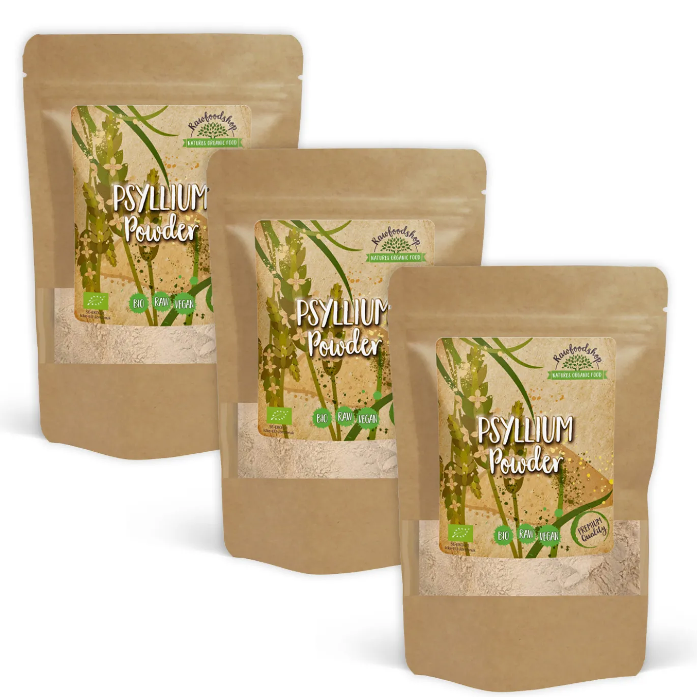 Psyllium Pulver EKO 500g x 3 paket
